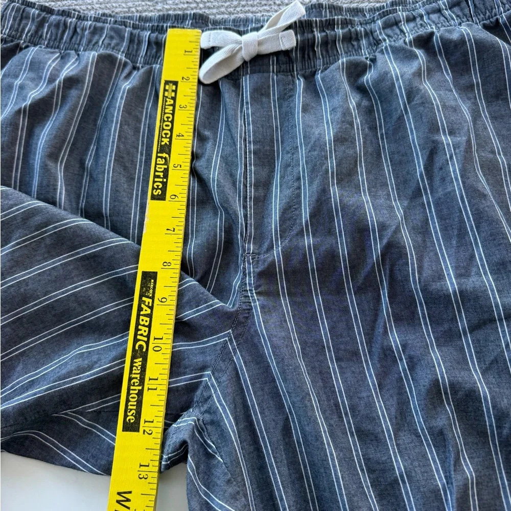 Vintage Merona Charcoal Gray White Pinstripe Wide Leg Pajama Pants Size Large